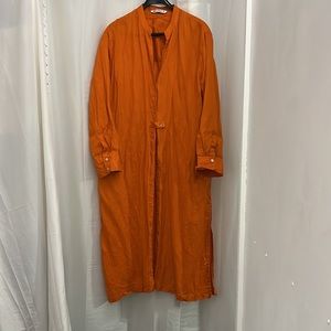 Linen long sleeves dress